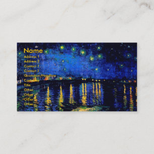 Van Gogh Sterrennacht het Fijne Art. over van de Visitekaartje