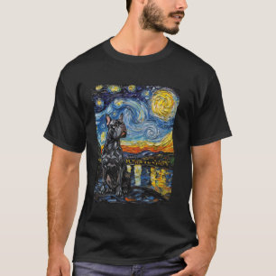 Van Gogh Sterrennacht Hond T-shirt
