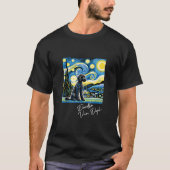 Van Gogh Sterrennacht Hondenkunst voor Hondenliefh T-shirt (Voorkant)