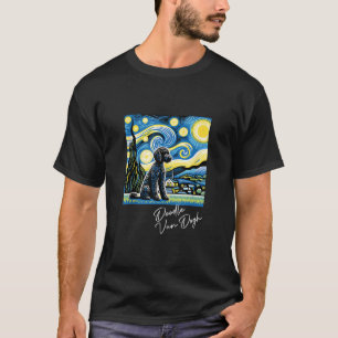 Van Gogh Sterrennacht Hondenkunst voor Hondenliefh T-shirt