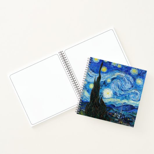Van Gogh Sterrennacht Impressionisme Art Notitiebo Notitieboek (Binnen)