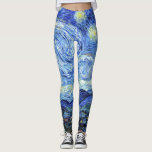 Van Gogh Sterrennacht Impressionisme Druk Leggings<br><div class="desc">Wonderfulvintage fijne kunst Impressionisme schilderij van Van Gogh van Sterrennacht staat op deze All Over Print Leggings.  Afbeelding is openbaar domein vanwege vervallen auteursrechten.</div>