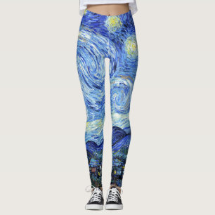 Van Gogh Sterrennacht Impressionisme Druk Leggings