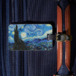 Van Gogh Sterrennacht. Impressionisme  kunst Bagagelabel<br><div class="desc">Van Gogh "De Sterrennacht" Bagagelabel. Blauw impressionisme  kunst.</div>