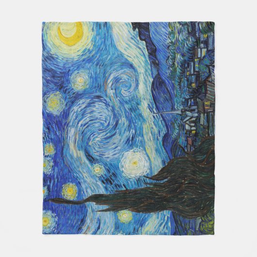 Van Gogh Sterrennacht. Impressionisme  kunst Fleece Deken (Voorkant)