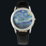 Van Gogh Sterrennacht. Impressionisme  kunst Horloge<br><div class="desc">Van Gogh 'De Sterrennacht' horloge.</div>