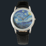 Van Gogh Sterrennacht. Impressionisme  kunst Horloge<br><div class="desc">Van Gogh 'De Sterrennacht' horloge.</div>