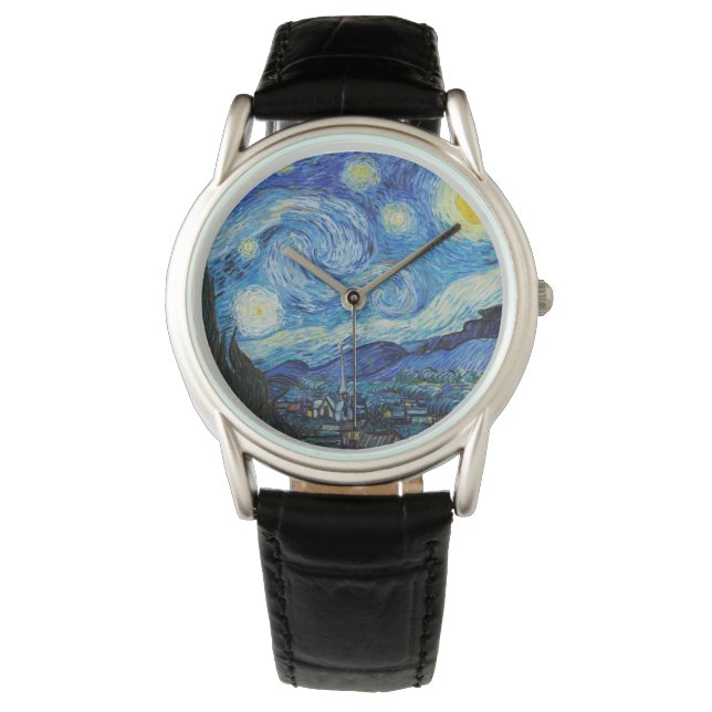 Van Gogh Sterrennacht. Impressionisme  kunst Horloge (Voorkant)