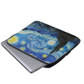 Van Gogh Sterrennacht. Impressionisme  kunst Laptop Sleeve (Voorkant onderkant)