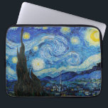Van Gogh Sterrennacht. Impressionisme  kunst Laptop Sleeve<br><div class="desc">Van Gogh "De Sterrennacht" laptophoes.</div>