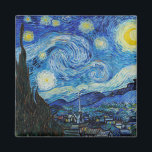 Van Gogh Sterrennacht. Impressionisme  kunst Magneet<br><div class="desc">Van Gogh "De Sterrennacht" magneet.</div>