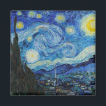 Van Gogh Sterrennacht. Impressionisme  kunst Magneet<br><div class="desc">Van Gogh "De Sterrennacht" magneet.</div>