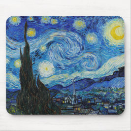 Van Gogh Sterrennacht. Impressionisme  kunst Muismat