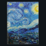 Van Gogh Sterrennacht. Impressionisme  kunst Notitieboek<br><div class="desc">Van Gogh "De Sterrennacht" notitieboek.</div>
