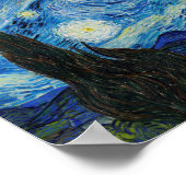 Van Gogh Sterrennacht. Impressionisme  kunst Poster (Hoek)