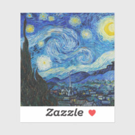 Van Gogh Sterrennacht. Impressionisme  kunst Sticker