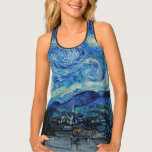 Van Gogh Sterrennacht. Impressionisme  kunst Tanktop<br><div class="desc">Van Gogh "De Sterrennacht" tanktop.</div>
