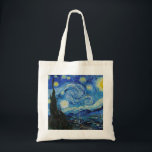 Van Gogh Sterrennacht. Impressionisme  kunst Tote Bag<br><div class="desc">Van Gogh "De Sterrennacht" canvas tas.</div>