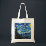 Van Gogh Sterrennacht. Impressionisme  kunst Tote Bag<br><div class="desc">Van Gogh "De Sterrennacht" canvas tas.</div>