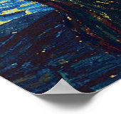 Van Gogh Sterrennacht Impressionist Painting Poster (Hoek)