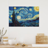 Van Gogh Sterrennacht Impressionist Painting Poster (Keuken)