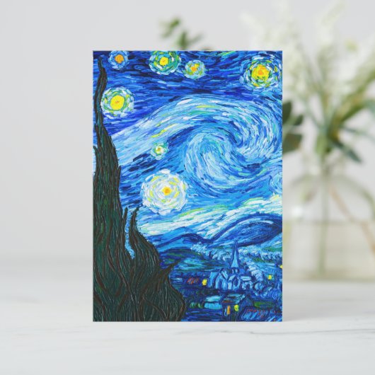 Van Gogh Sterrennacht Kaart (Staand voorkant)