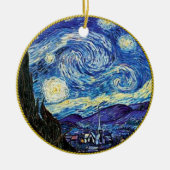 Van Gogh, Sterrennacht Keramisch Ornament (Voorkant)