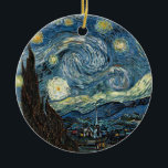 Van Gogh Sterrennacht Keramisch Ornament<br><div class="desc">Vincent Van Gogh beroemd schilderij sterrennacht</div>