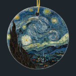 Van Gogh Sterrennacht Keramisch Ornament<br><div class="desc">Vincent Van Gogh beroemd schilderij sterrennacht</div>