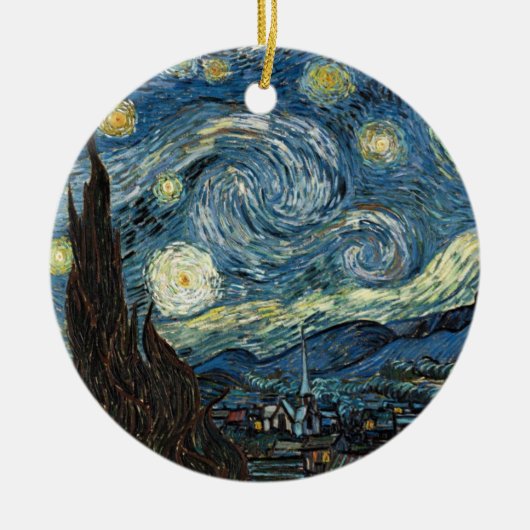 Van Gogh Sterrennacht Keramisch Ornament (Voorkant)