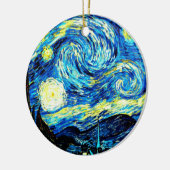 Van Gogh: Sterrennacht Keramisch Ornament (Links)