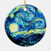 Van Gogh: Sterrennacht Keramisch Ornament (Achterkant)
