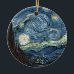 Van Gogh Sterrennacht Keramisch Ornament<br><div class="desc">Vincent Van Gogh Sterrennacht meesterwerk,   kunstwerk over moderne producten uit Zazilicious</div>