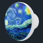 Van Gogh, Sterrennacht Keramische Knop<br><div class="desc">Van Gogh,  Sterrennacht drawerknoppen.</div>