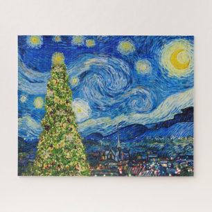 Van Gogh Sterrennacht - kerstboom Legpuzzel