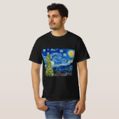 Van Gogh Sterrennacht - kerstboom T-Shirt (Voorkant volledig)