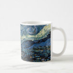 Van Gogh Sterrennacht Koffiemok<br><div class="desc">Vincent Van Gogh Sterrennacht meesterwerk, kunstwerk over moderne producten uit Zazilicious</div>