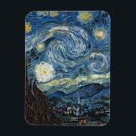 Van Gogh Sterrennacht Magneet<br><div class="desc">Vincent Van Gogh Sterrennacht meesterwerk,   kunstwerk over moderne producten uit Zazilicious</div>