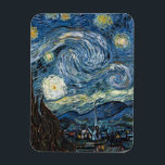 Van Gogh Sterrennacht Magneet<br><div class="desc">Vincent Van Gogh Sterrennacht meesterwerk,   kunstwerk over moderne producten uit Zazilicious</div>