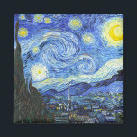 VAN GOGH STERRENNACHT MAGNEET<br><div class="desc">"van gogh vincent",  sterrennacht,  "beroemd schilderij",  ,  sterren,  hemel,  "fijne kunst",  blauw</div>