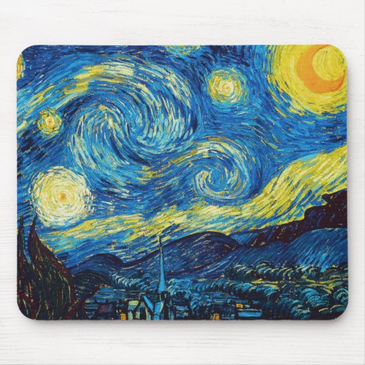 Van Gogh Sterrennacht Muismat (Voorkant)