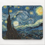 Van Gogh Sterrennacht Muismat<br><div class="desc">Vincent van Gogh's beroemde schilderij Sterrennacht is een van de meest iconische kunstwerken in de geschiedenis, bekend om zijn levendige wervelingen en emotionele diepgang. De Sterrennacht, die in 1889 tijdens Van Goghs tijd in een gesticht werd geschilderd, legt een dromerige nachtelijke hemel vast, vol met gedurfde, expressieve slagen en een...</div>