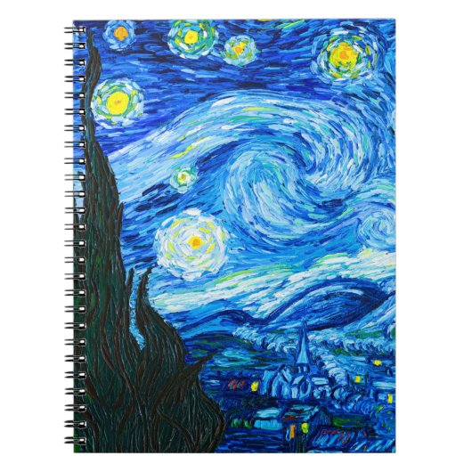 Van Gogh Sterrennacht Notitieboek (Voorkant)
