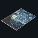 Van Gogh Sterrennacht Notitieboek<br><div class="desc">Vincent Van Gogh Sterrennacht meesterwerk,   kunstwerk over moderne producten uit Zazilicious</div>