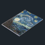 Van Gogh Sterrennacht Notitieboek<br><div class="desc">Vincent Van Gogh Sterrennacht meesterwerk,   kunstwerk over moderne producten uit Zazilicious</div>