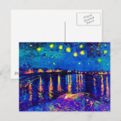 Van Gogh - Sterrennacht over de Pop van de Rhone Briefkaart (Voorkant / Achterkant)