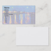 Van Gogh - Sterrennacht over de Pop van de Rhone Visitekaartje (Voorkant / Achterkant)