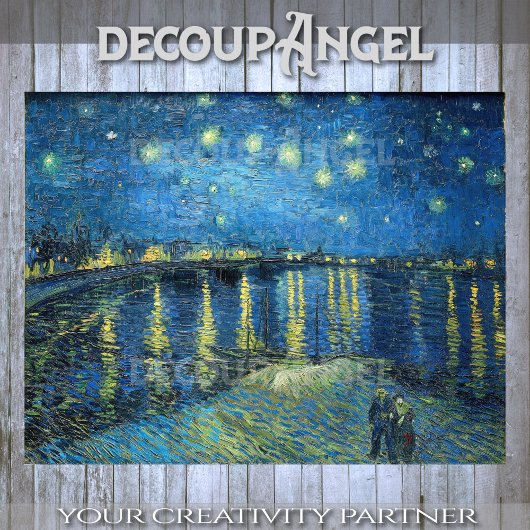 Van Gogh - Sterrennacht over de Rhône Decoupage Tissuepapier