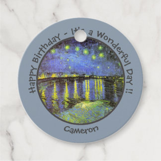 van Gogh Sterrennacht Over de Rhône Feestartikelen Bedankjes Labels