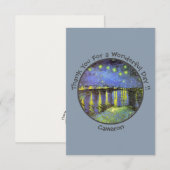 van Gogh Sterrennacht Over de Rhône Feestartikelen Bedankkaart (Voorkant / Achterkant)